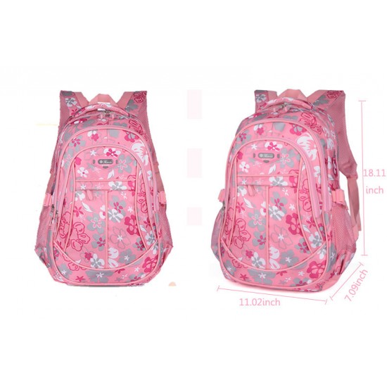 Children Backpack School Bag Flower Print Rucksack Boy Girl Tour Bags