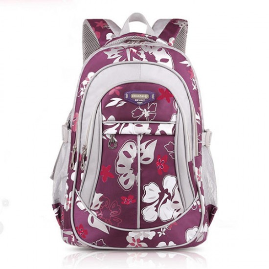 Children Backpack School Bag Flower Print Rucksack Boy Girl Tour Bags