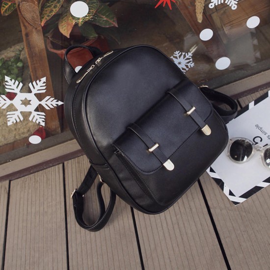 3 PCS PU Leather Women Backpacks Students Schoolbags