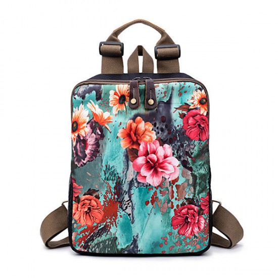 Brenice National Flower Handbags Multifuntion Shoulder Bags Backpack