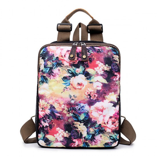 Brenice National Flower Handbags Multifuntion Shoulder Bags Backpack
