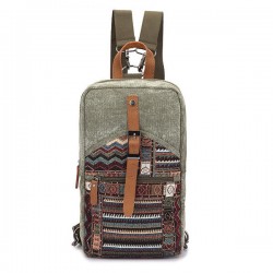 Brenice Women National Floral Canvas Backpack Vintage Chest Bag Daypack Brenice Women National Floral Canvas Backpack Vintage Chest Bag Daypack