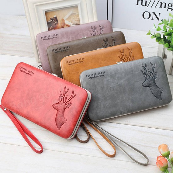 Baellerry Women Faux Leather Multifunctional Card Holder Phone Bag