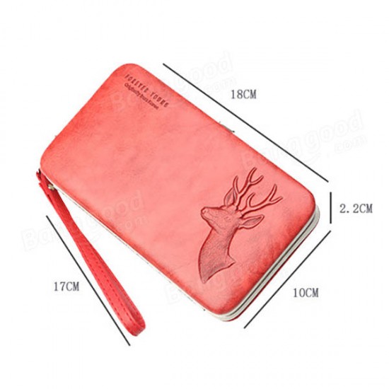 Baellerry Women Faux Leather Multifunctional Card Holder Phone Bag