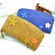 Flower Zipper Long Wallet Casual 8 Card Holder Candy Color Purse Coin Bags Phone Bags For Iphone