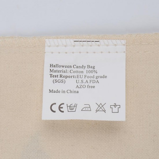 Halloween Bag Canvas Party Halloween Sacks Drawstring Candy Gifts Bag