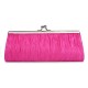 New Elegant Satin Pleated Bridal Evening Clutch Handbag