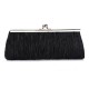 New Elegant Satin Pleated Bridal Evening Clutch Handbag