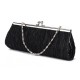 New Elegant Satin Pleated Bridal Evening Clutch Handbag