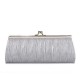 New Elegant Satin Pleated Bridal Evening Clutch Handbag