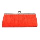 New Elegant Satin Pleated Bridal Evening Clutch Handbag