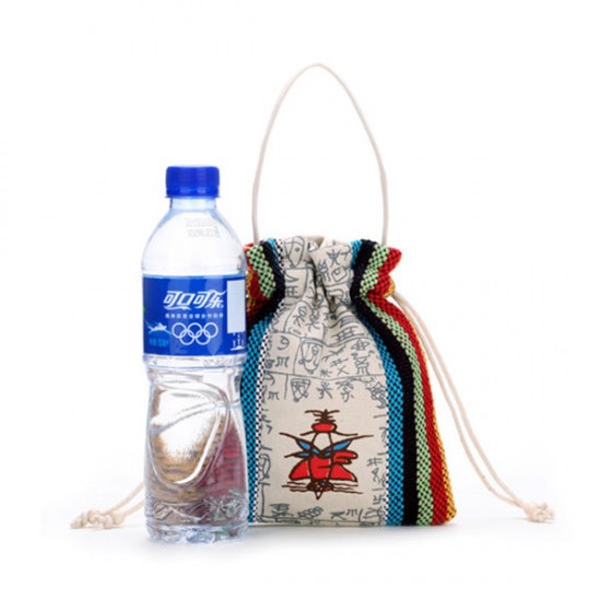 Women Ethnic Characteristics Lovely Canvas Mobile Change Bag Clutch Bag Handbag