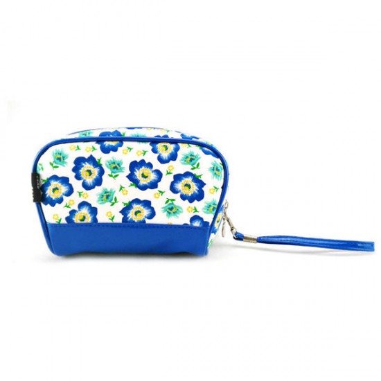 Women Floral Nylon Phone Key Card Clutch Light Makeup Cosmetic Bags