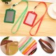 10 Sets Of PU Leather Business ID Card Holder Neck Lanyard Name Card Case