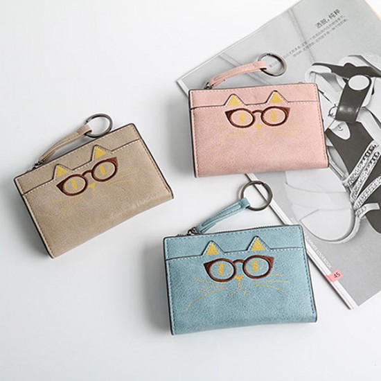 Cartoon Cute Cat Purses Card Holders For Women