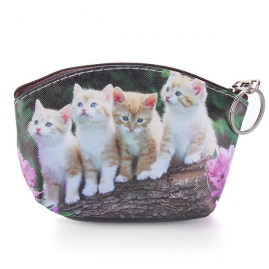 Cute Cat  Dog Coin Purse Wallet