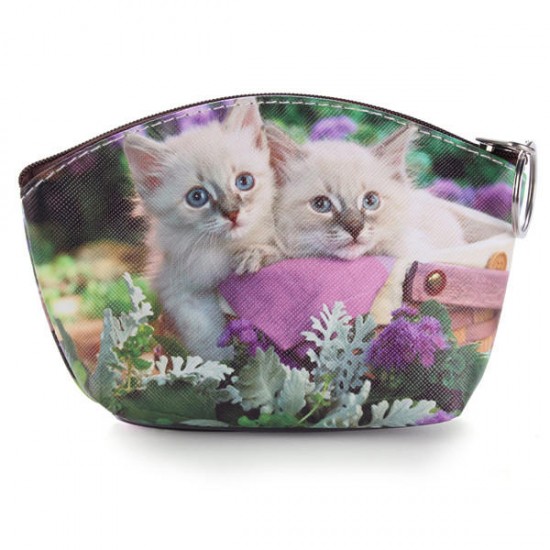 Cute Cat  Dog Coin Purse Wallet