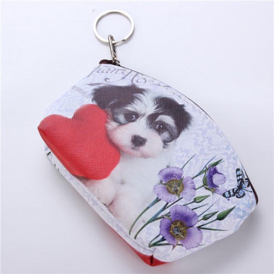 Cute Cat  Dog Coin Purse Wallet