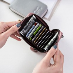 Genuine Leather 6 Colors 11 Card Slots Casual Card Pack Purse For Women