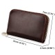 Genuine Leather Card Holder Portable Zipper Short Purse Wallets Coin Bags