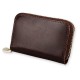 Genuine Leather Card Holder Portable Zipper Short Purse Wallets Coin Bags