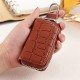 Genuine Leather Key Holder Zipped Key Pouch Keychain Auto Car Key Case Bag