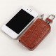 Genuine Leather Key Holder Zipped Key Pouch Keychain Auto Car Key Case Bag