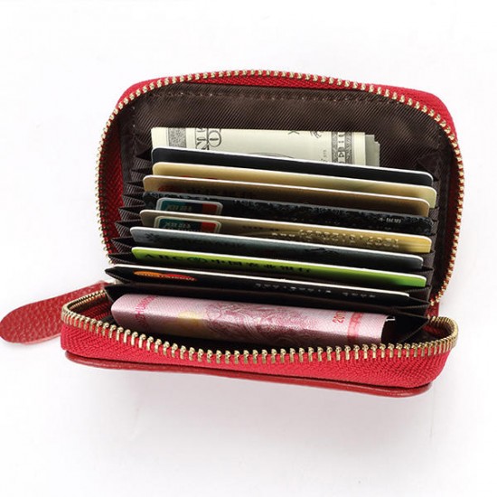 Women Genuine Leather Classic Brief Coin Purse & Card Holder