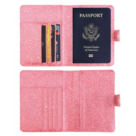 Women Multifunctional Passport Cover Antimagnetic Air Tickets Holder Card Holder