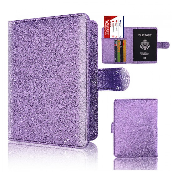 Women Multifunctional Passport Cover Antimagnetic Air Tickets Holder Card Holder