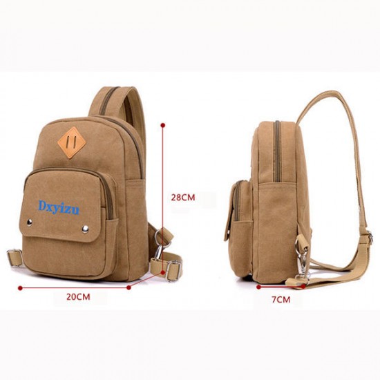 Canvas Casual Chest Bag Backpack Durable Shoulder Bags For Women