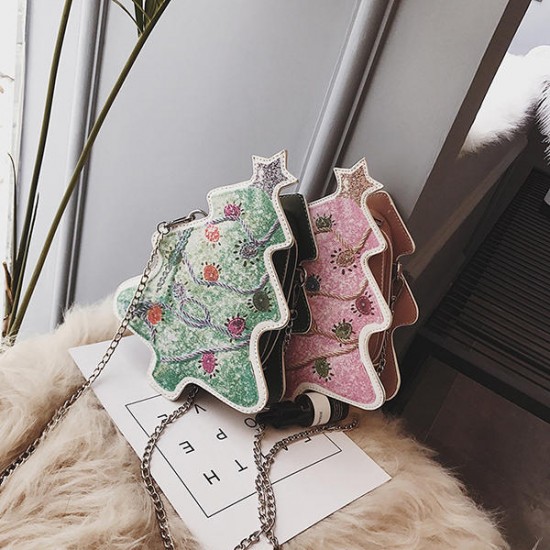 Christmas Tree Print Shoulder Bags Crossbody Bags For Women