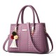 2 Main Pockets Women PU Leather Casual Handbag Crossbody Bag