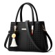 2 Main Pockets Women PU Leather Casual Handbag Crossbody Bag