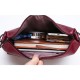 2 PCS Women Soft Faux Leather Large Capacity Tote Bag Solid Casual Crossbody Bag Handbag