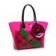 2 Pcs Women Flower Design Tote Bags Transparent Shoulder Bags Elegant Party Bags