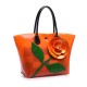 2 Pcs Women Flower Design Tote Bags Transparent Shoulder Bags Elegant Party Bags