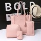 4 PCS Handbags Tassel Shoulder Bags Elegant Clutches Bags Wallets Card Holder