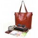 4 PCS Women Faux Leather Handbag Multi-function Crossbody Bag Vintage Tote Bag