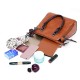 4 PCS Women Faux Leather Handbag Vintage Multi-function Crossbody Bag