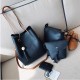 4 Pieces Women Litchi Pattern Pu Leather Casual Crossbody Bag