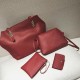 4Pcs Faux Leather Solid Leisure Handbag Shoulder Bag For Women