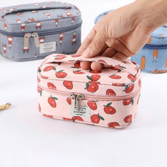 Women Waterproof Storage Bag Portable Print Cosmetic Bag Travel Wash Storage Bag Handbag
