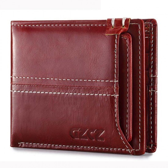 12 Card Slots Men Women Genuine Leather Cowhide Card Holder Wallet