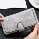 14 Card Slots Woman Four Fold Wallet Purse Faux Leather Card Bag Multi Card Slots Phone Bag