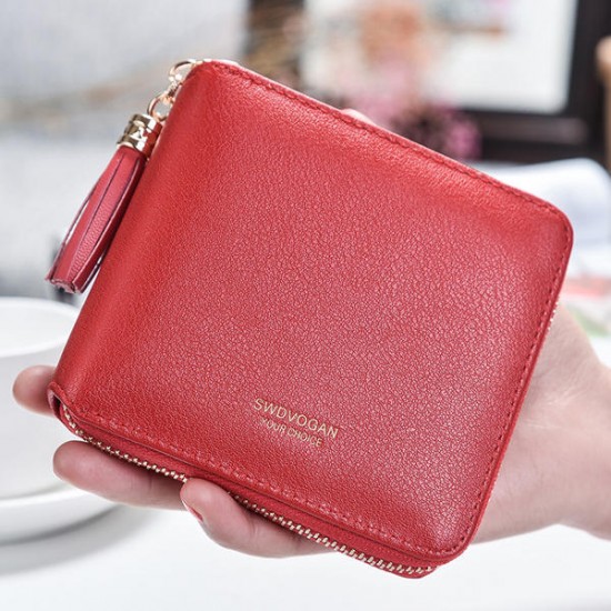 6 Card Slots Women Pu Leather Wallet Coins Bag Credit Card Holders