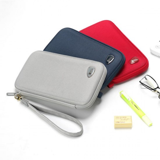 Anti-Extrusion Document Storage Bag Travel Bag Purse Passport Clip