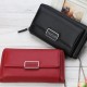 Baellerry Women Faux Leather Multifunctional Two Fold Wallet Handbag