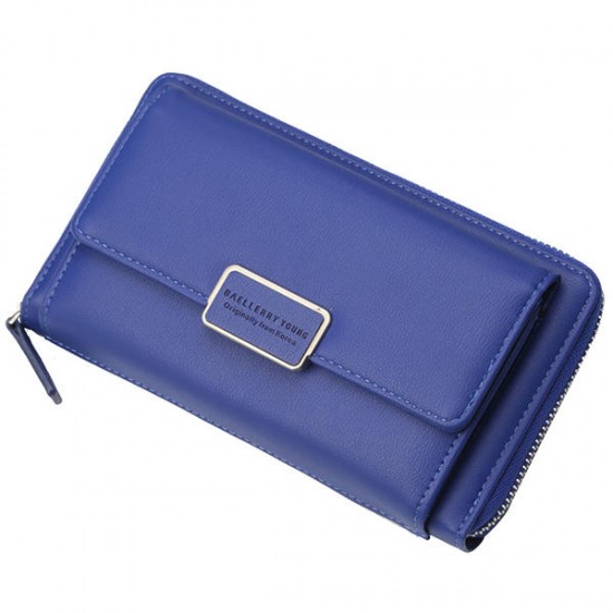 Baellerry Women Faux Leather Multifunctional Two Fold Wallet Handbag