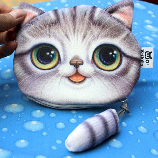 Women Cute Cat Wallet Coin Bag Fashion Mini Bag Money Purse